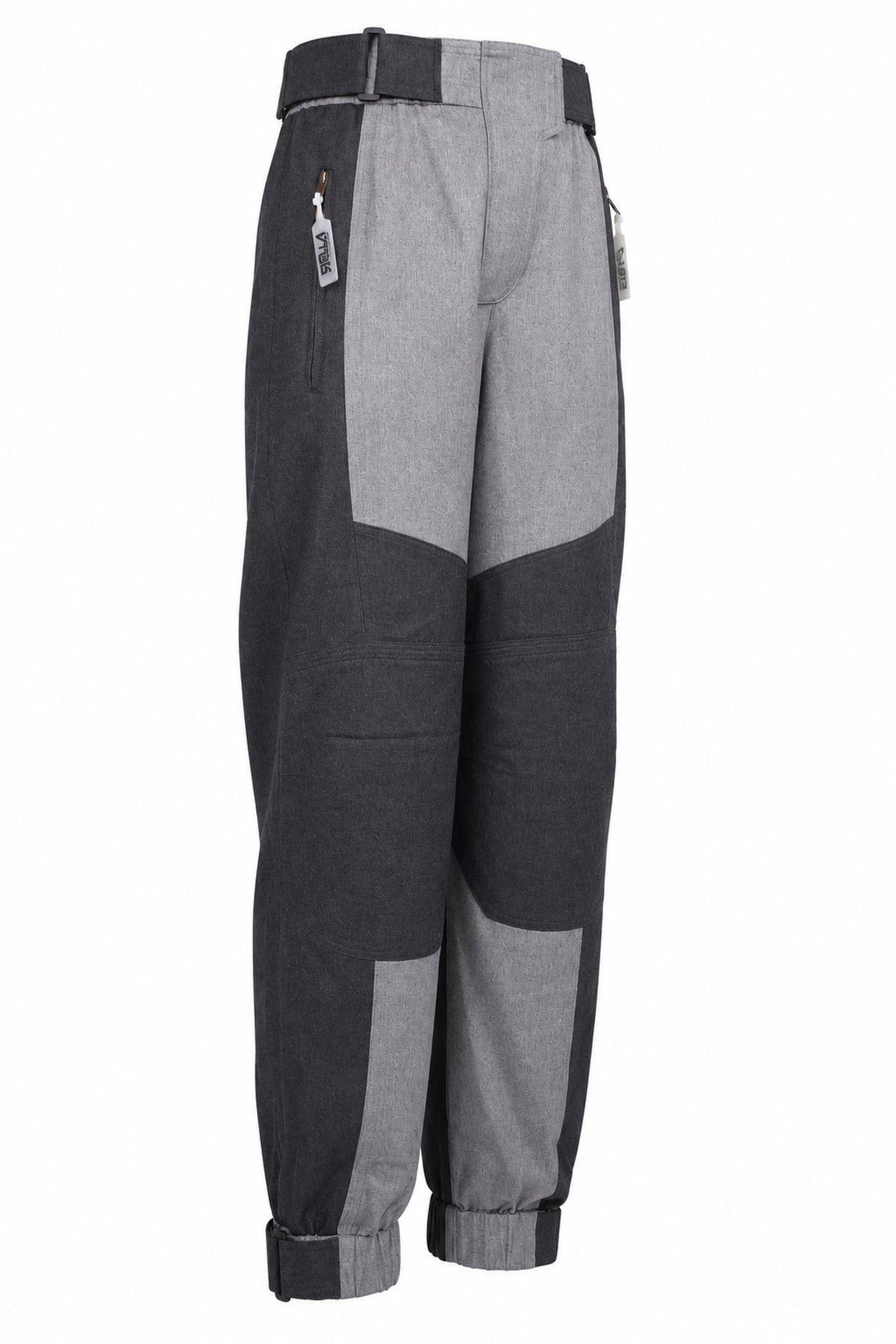 Stella McCartney Grey Wool Panelled Cargo Joggers