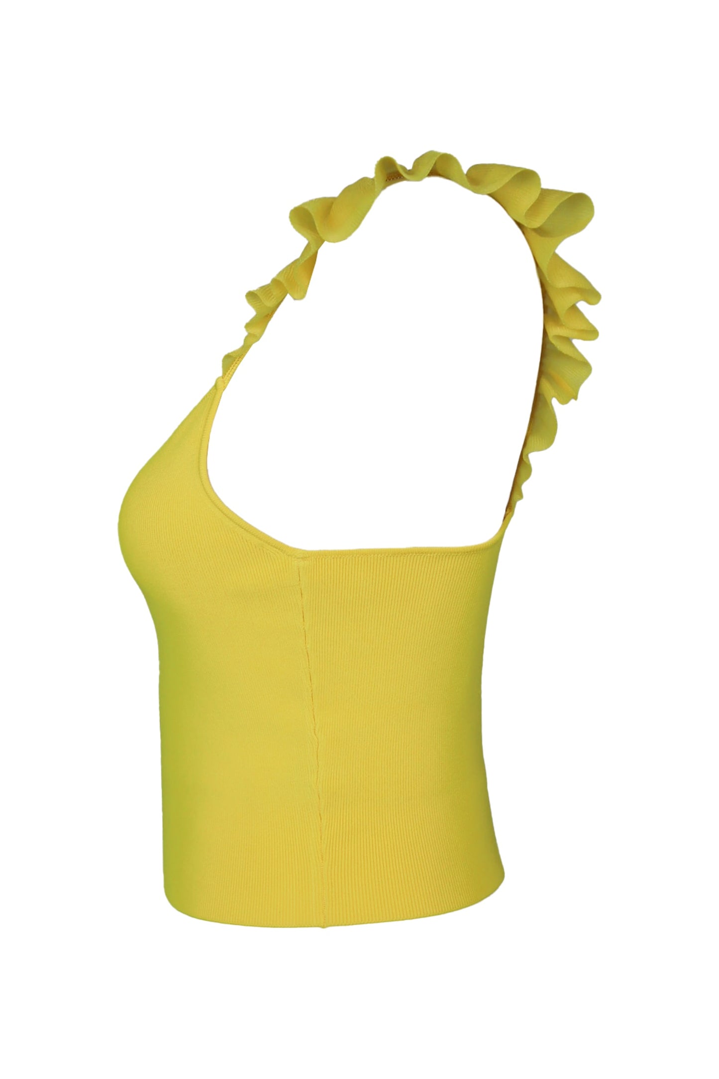 Alice And Olivia Ribbed Yellow Top
