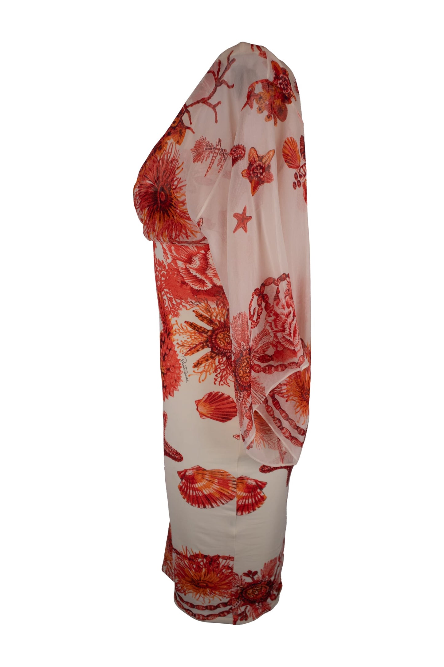 Roberto Cavalli Coral Chiffon Dress