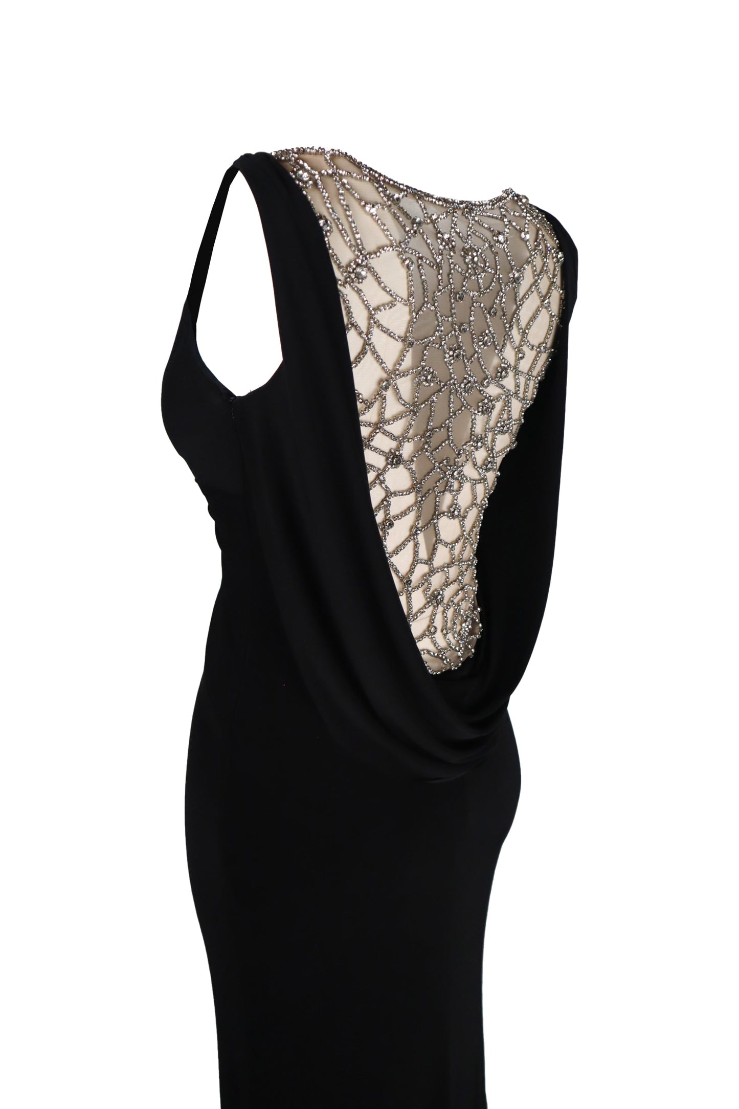 Jovani Spiderweb Embellished Gown