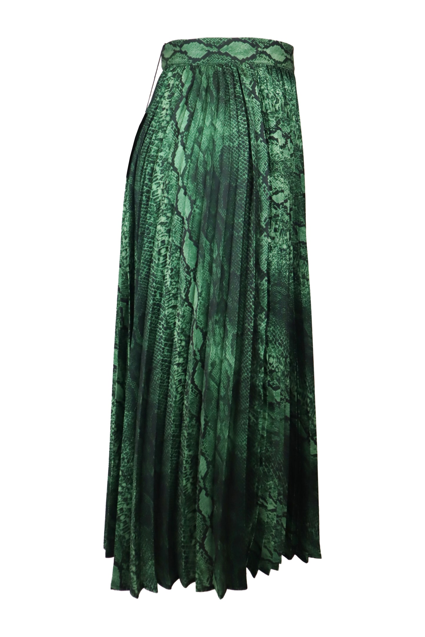 the andamane yesil yılan desen uzun etek