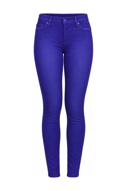 7 For All Mankind Cobalt Blue Stretch Skinny Jeans