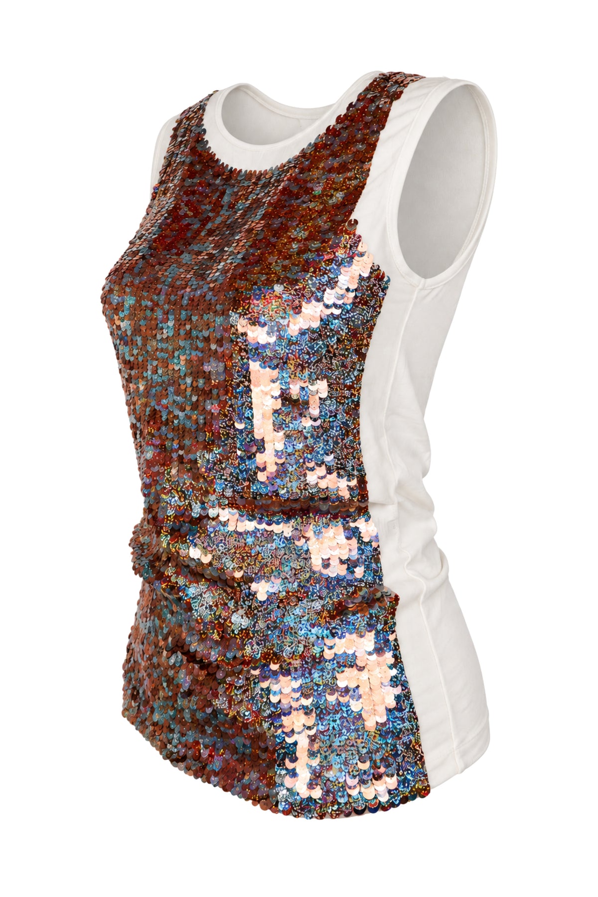 Stella McCartney Iridescent Sequin Silk Tank Top