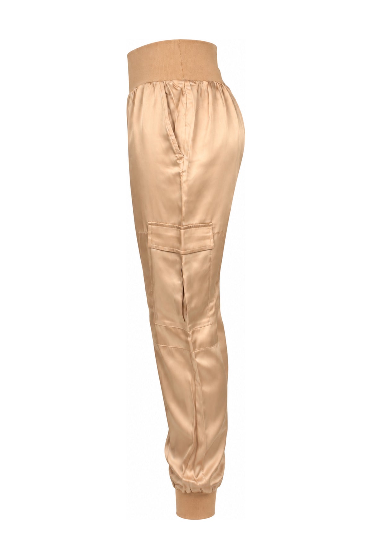 Cinq à Sept Champagne Satin Cargo Joggers