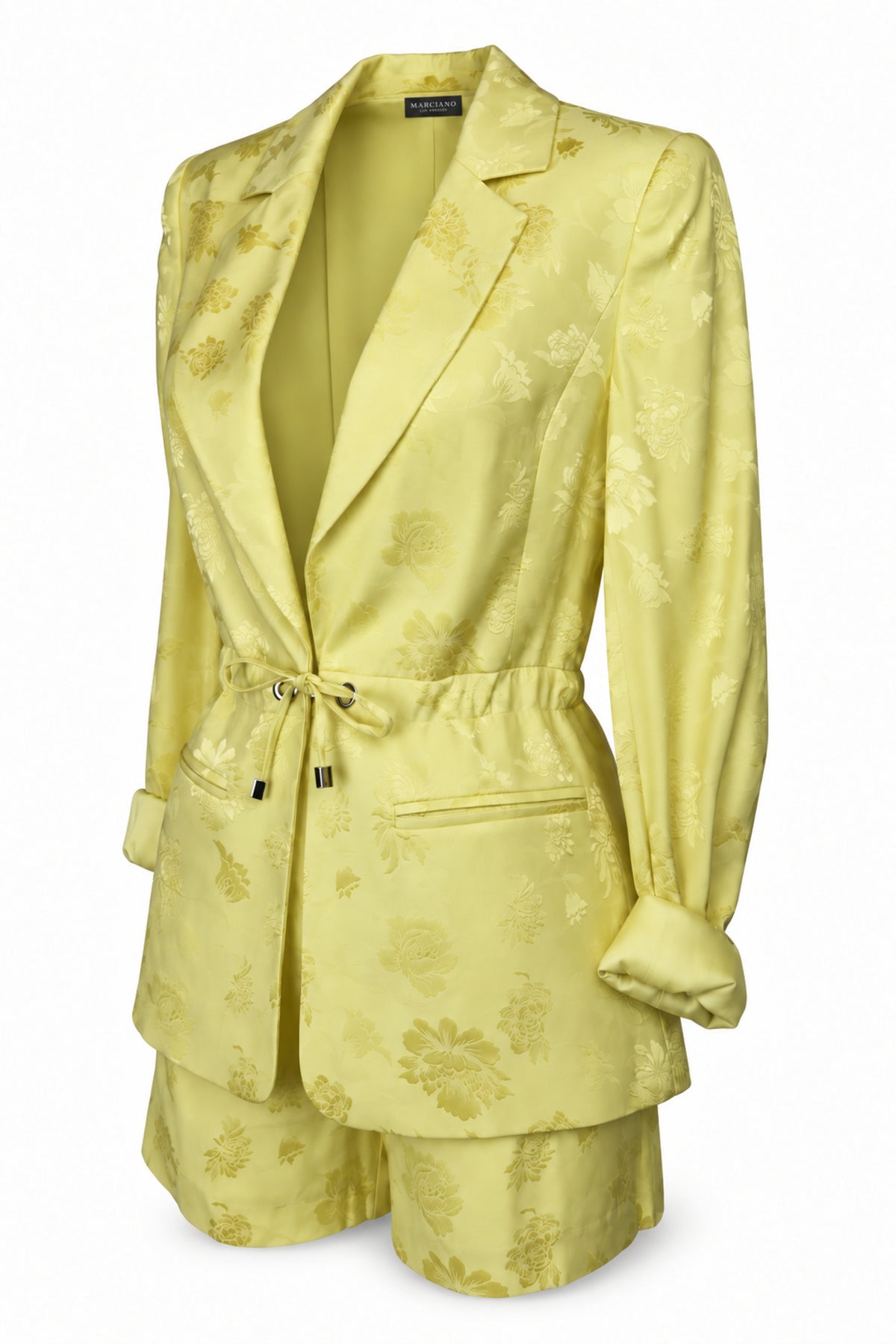 Marciano Guess Lemon Floral Jacquard Blazer and Shorts Set