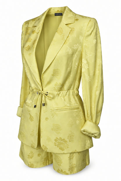 Marciano Guess Lemon Floral Jacquard Blazer and Shorts Set