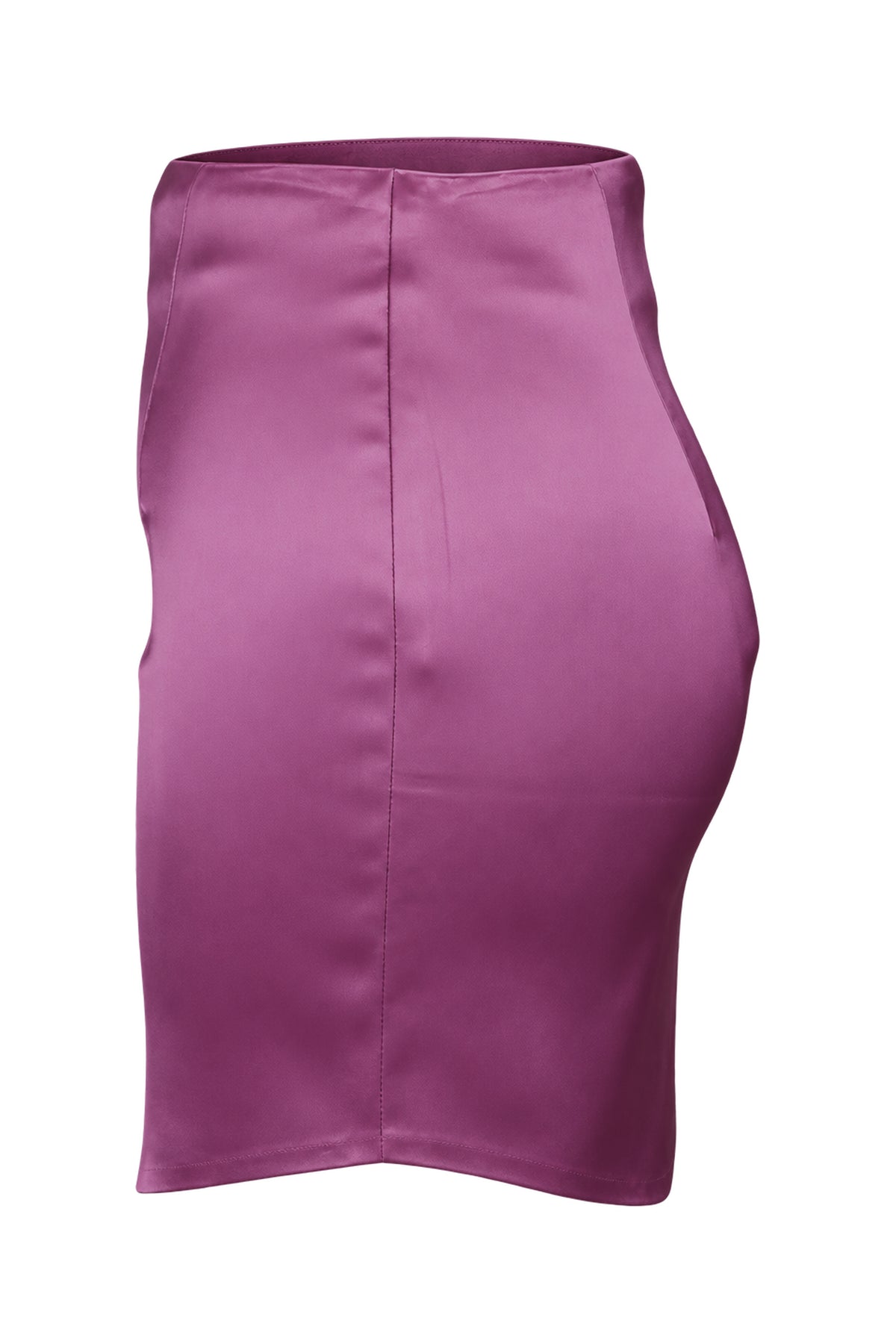 ILA Pink Satin Scalloped Hem Mini Skirt