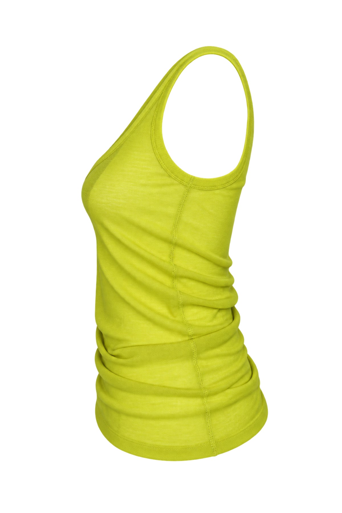 Joseph Chartreuse Sheer Fine Knit Tank Top