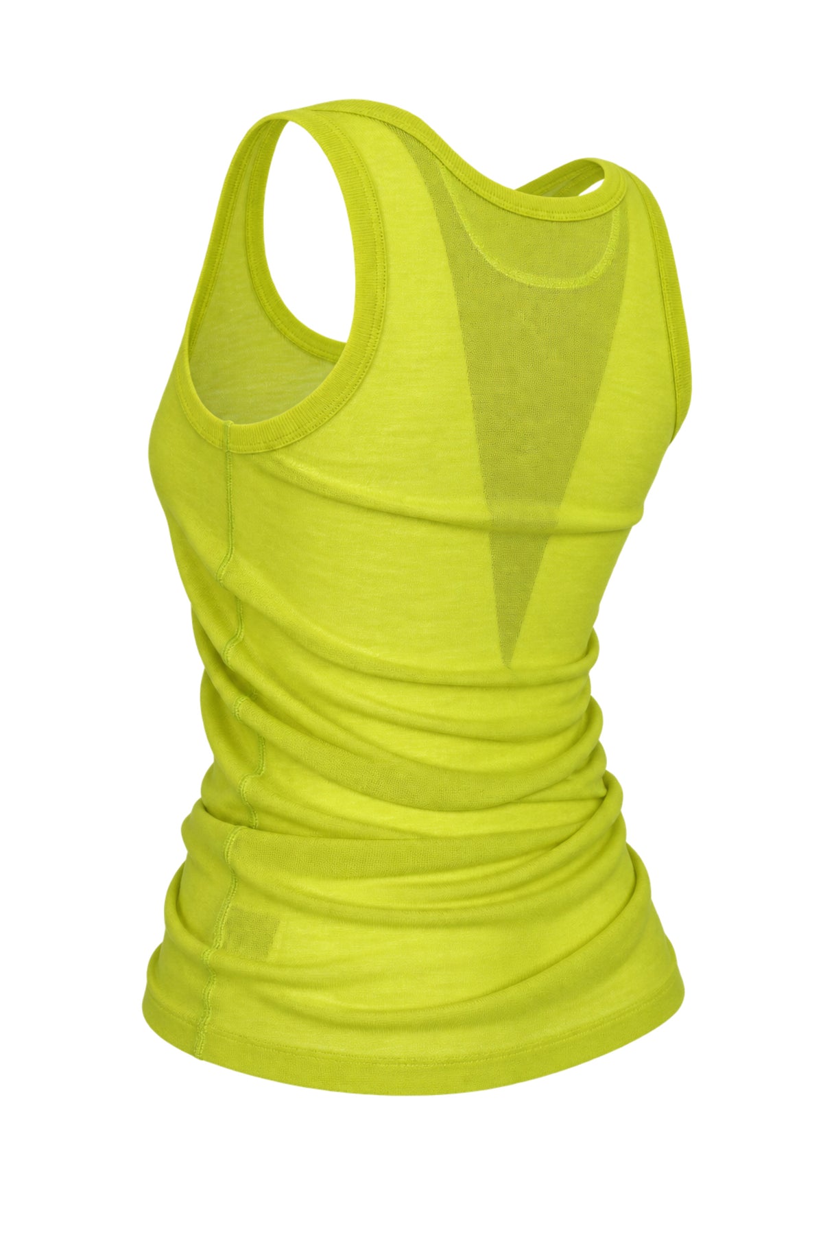 Joseph Chartreuse Sheer Fine Knit Tank Top