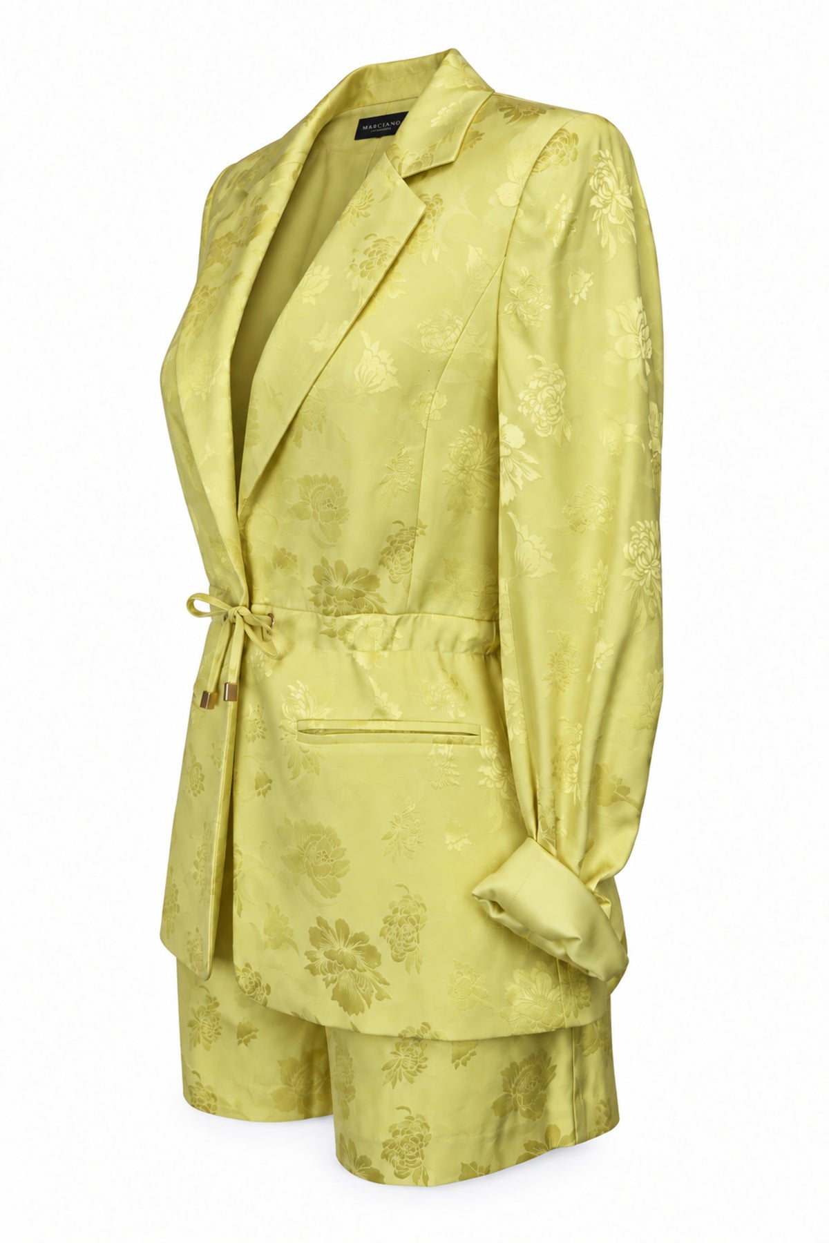 Marciano Guess Lemon Floral Jacquard Blazer and Shorts Set
