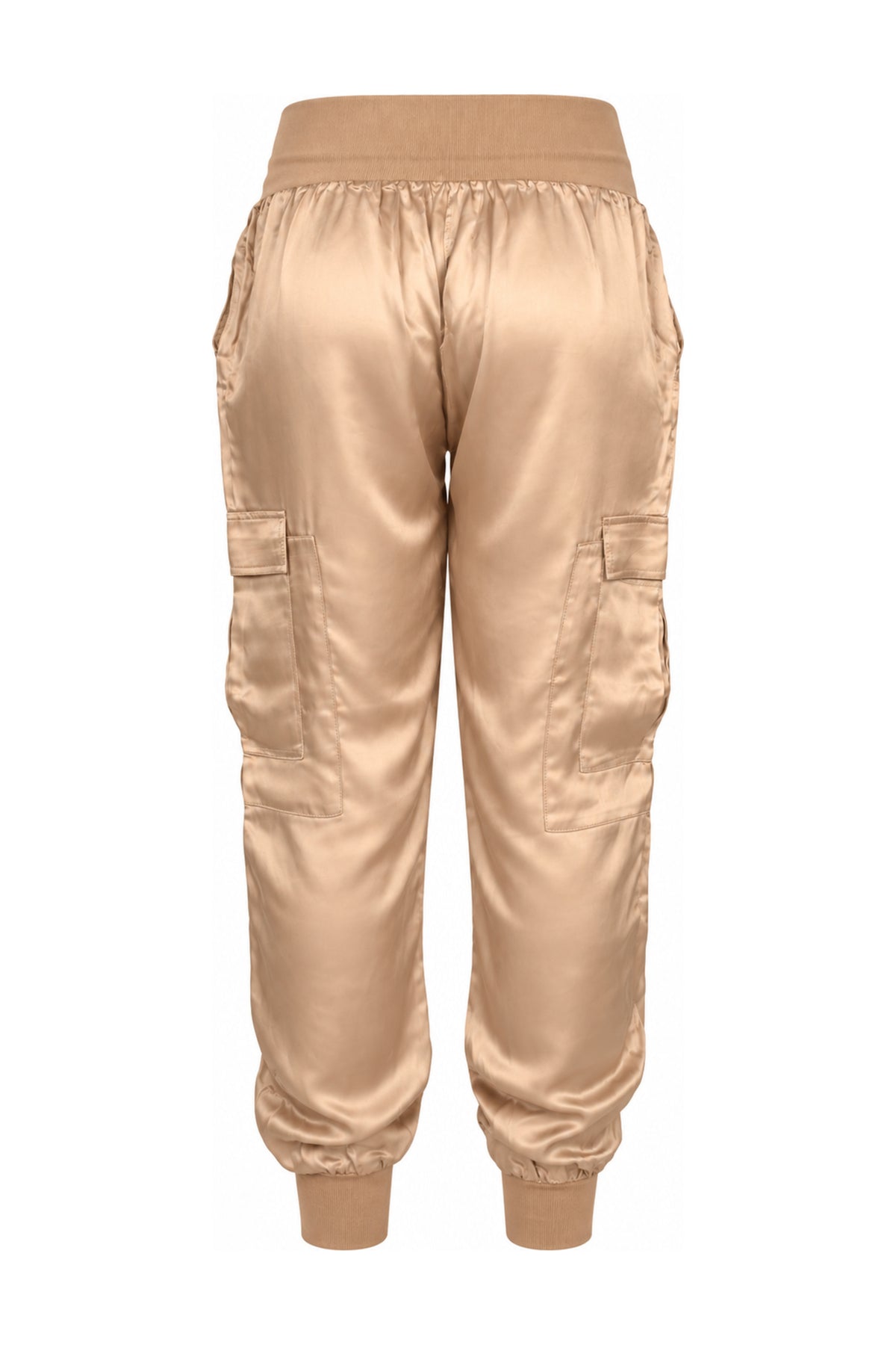 Cinq à Sept Champagne Satin Cargo Joggers