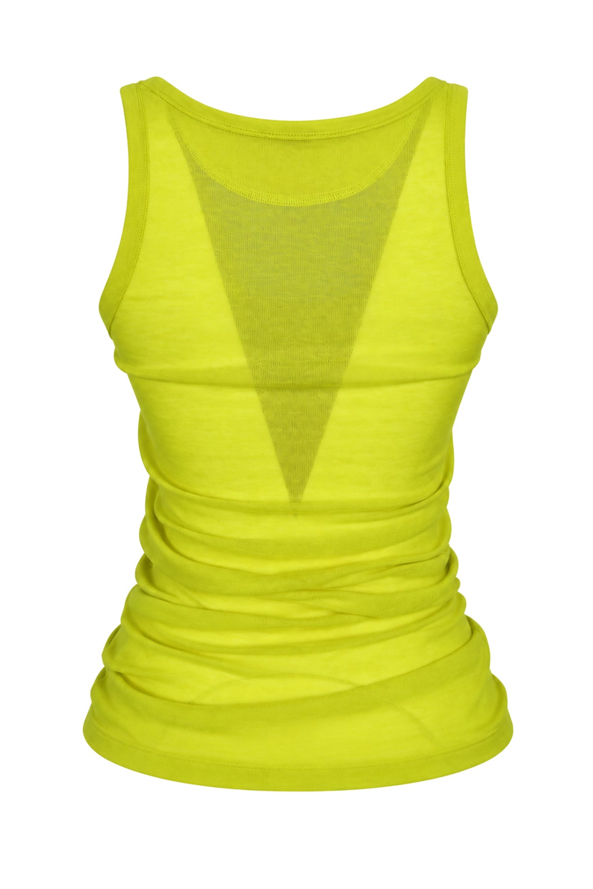 Joseph Chartreuse Sheer Fine Knit Tank Top