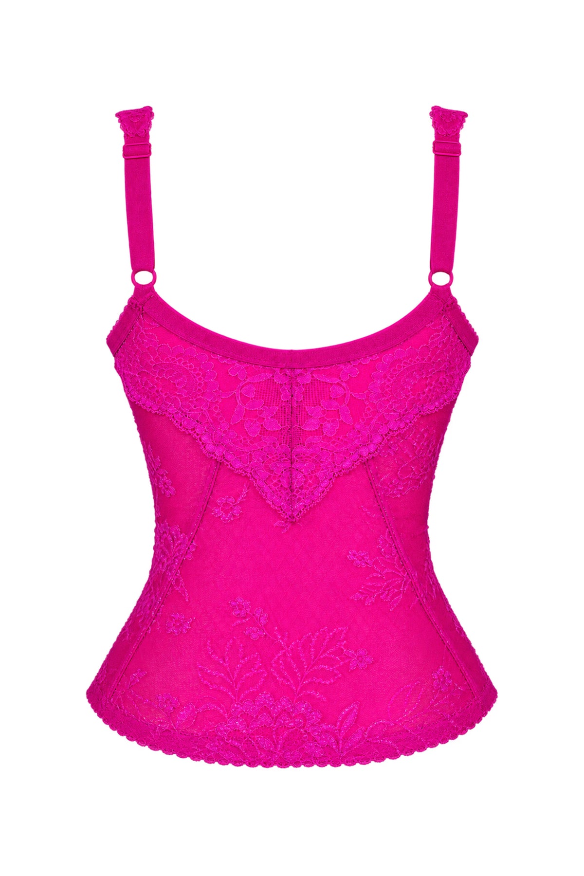 Balenciaga Hot Pink Lace Corset Top