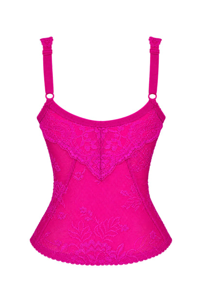 Balenciaga Hot Pink Lace Corset Top
