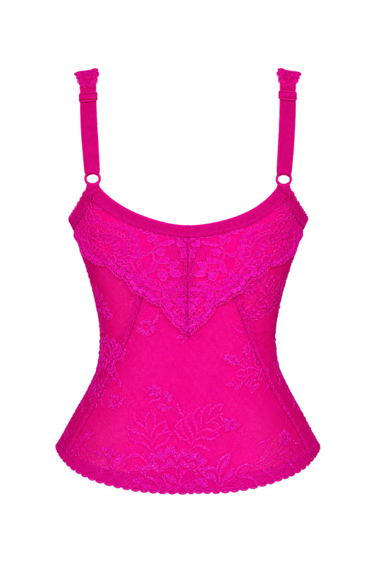 Balenciaga Hot Pink Lace Corset Top
