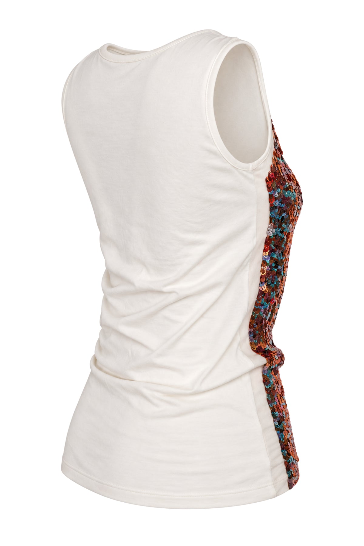 Stella McCartney Iridescent Sequin Silk Tank Top