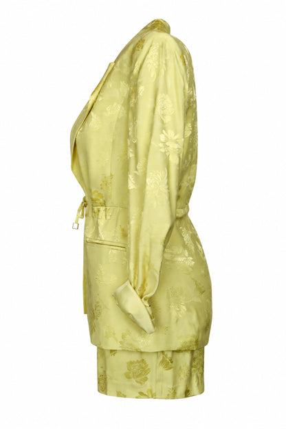 Marciano Guess Lemon Floral Jacquard Blazer and Shorts Set