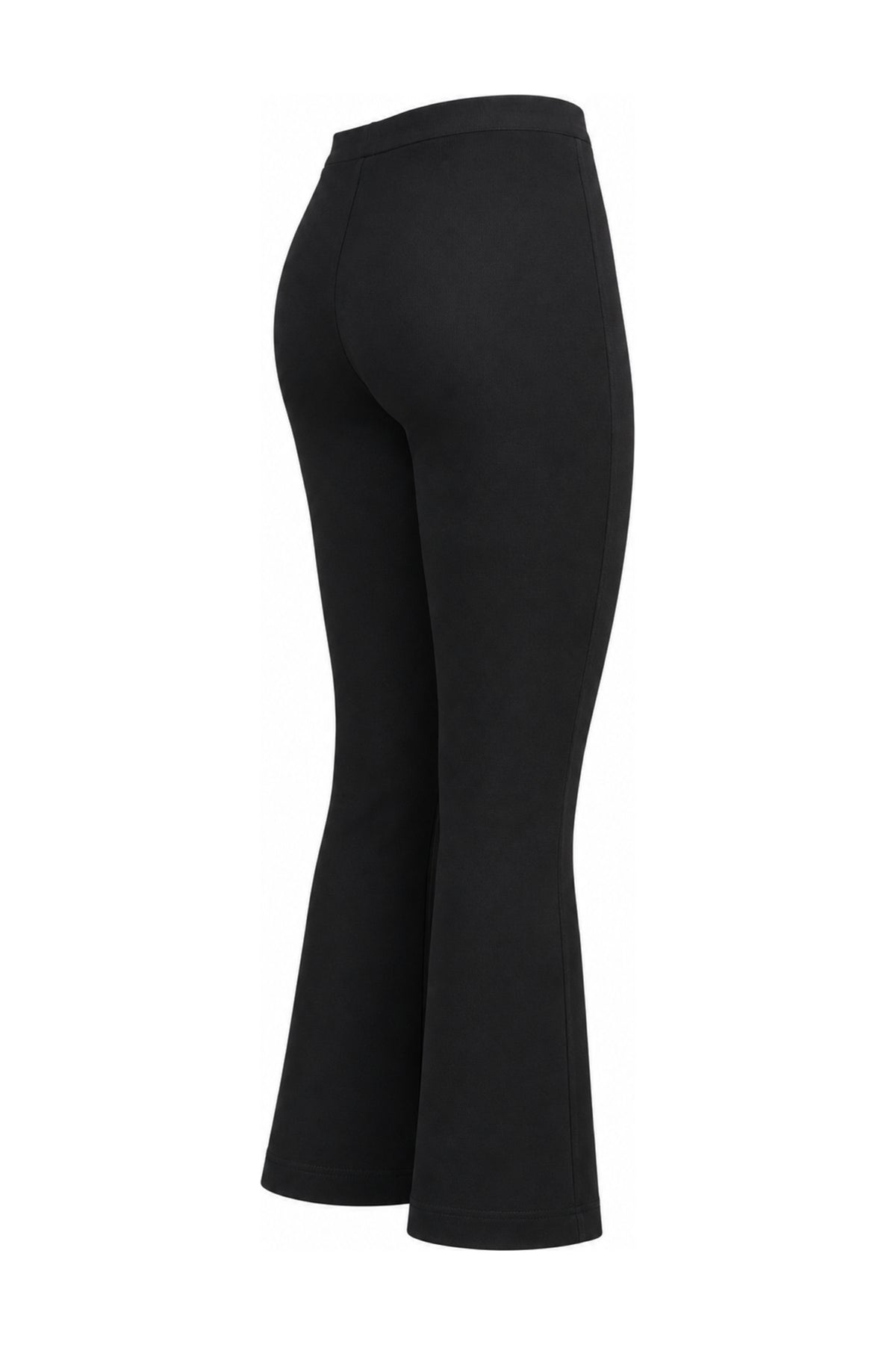 Helmut Lang Black Stretch Jersey Flared Trousers