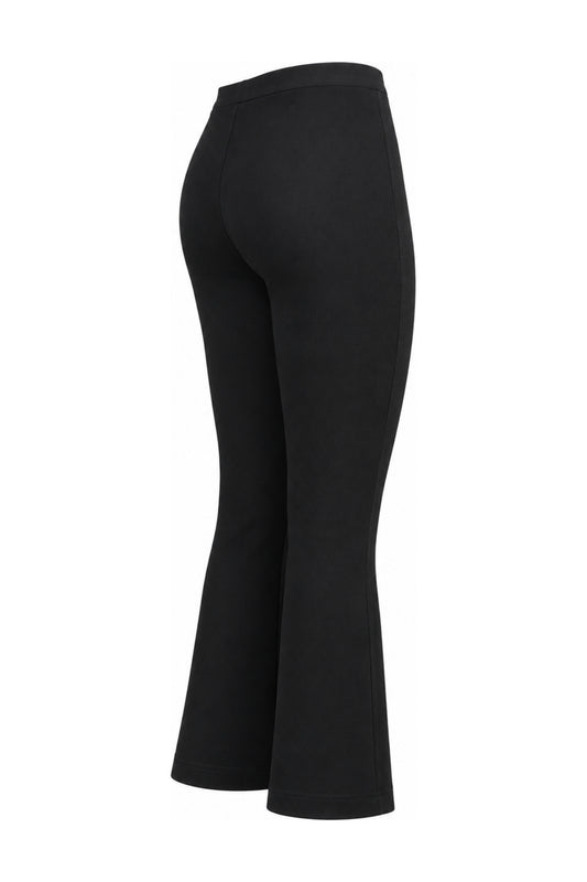 Helmut Lang Black Stretch Jersey Flared Trousers