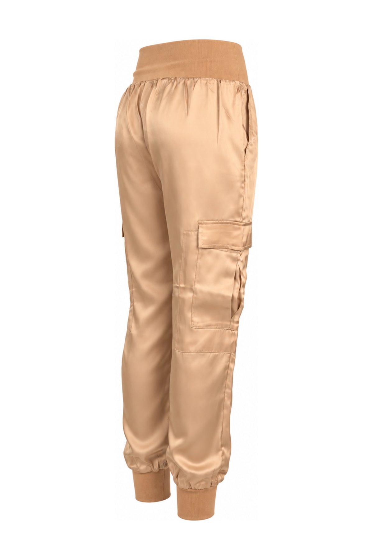 Cinq à Sept Champagne Satin Cargo Joggers
