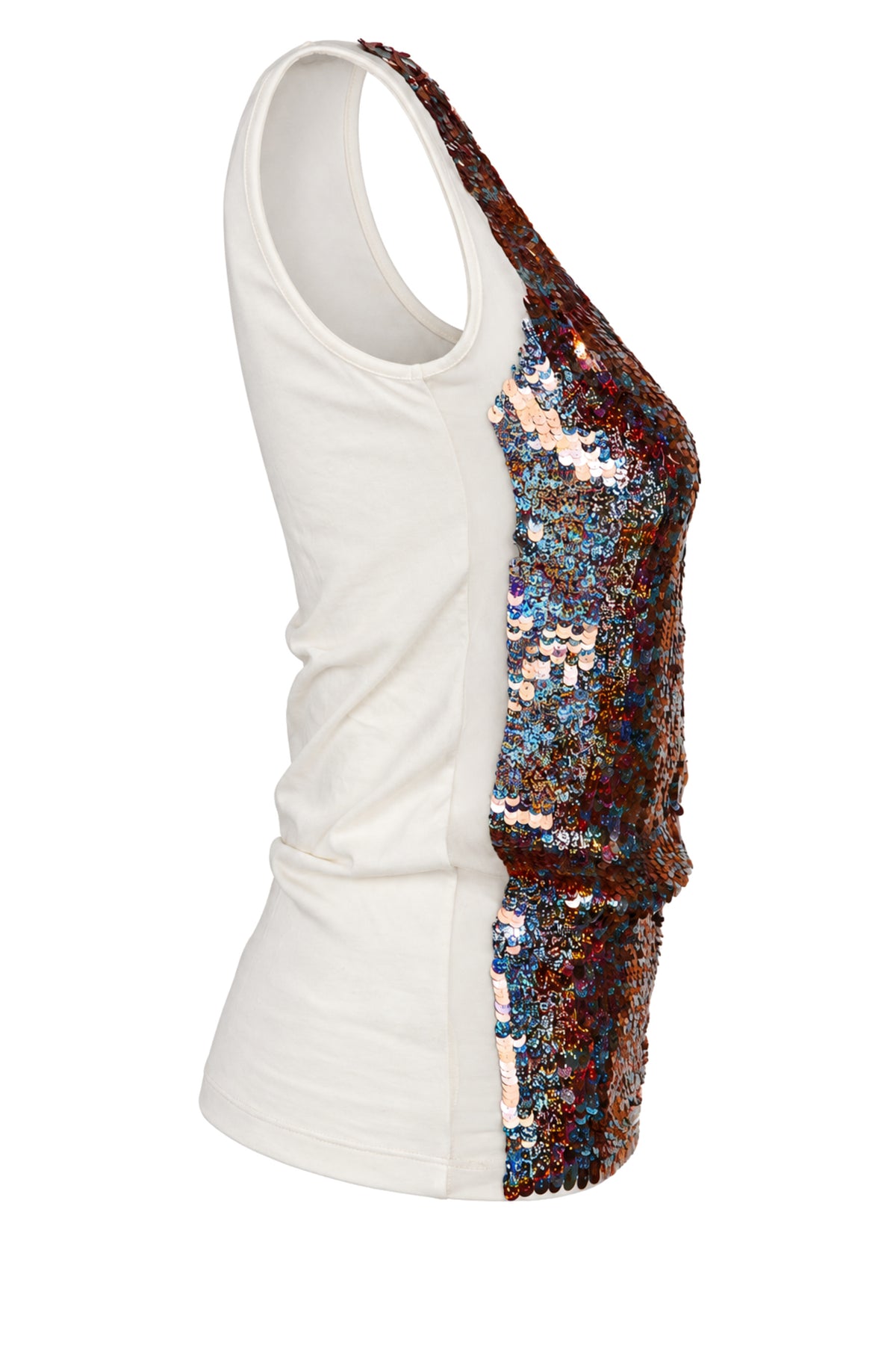 Stella McCartney Iridescent Sequin Silk Tank Top