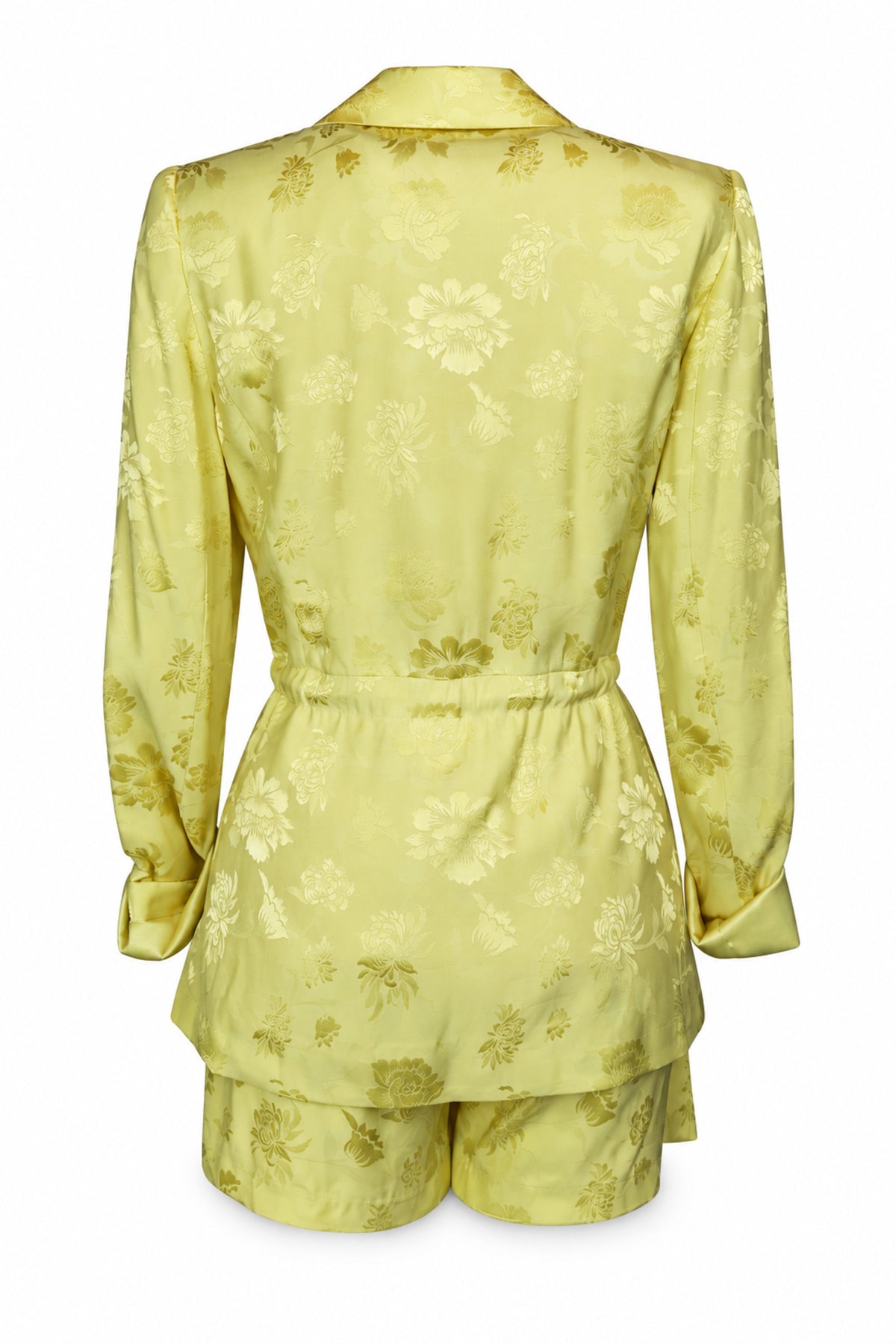 Marciano Guess Lemon Floral Jacquard Blazer and Shorts Set