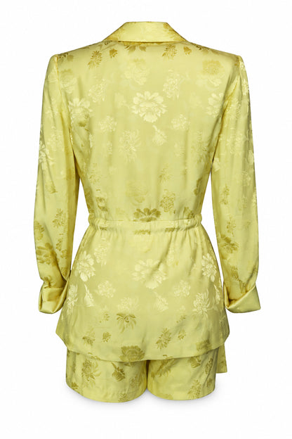 Marciano Guess Lemon Floral Jacquard Blazer and Shorts Set