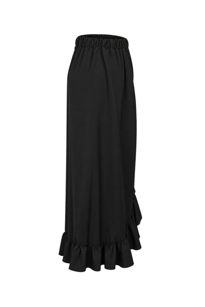 BSL Black Ruffle Wrap Maxi Skirt