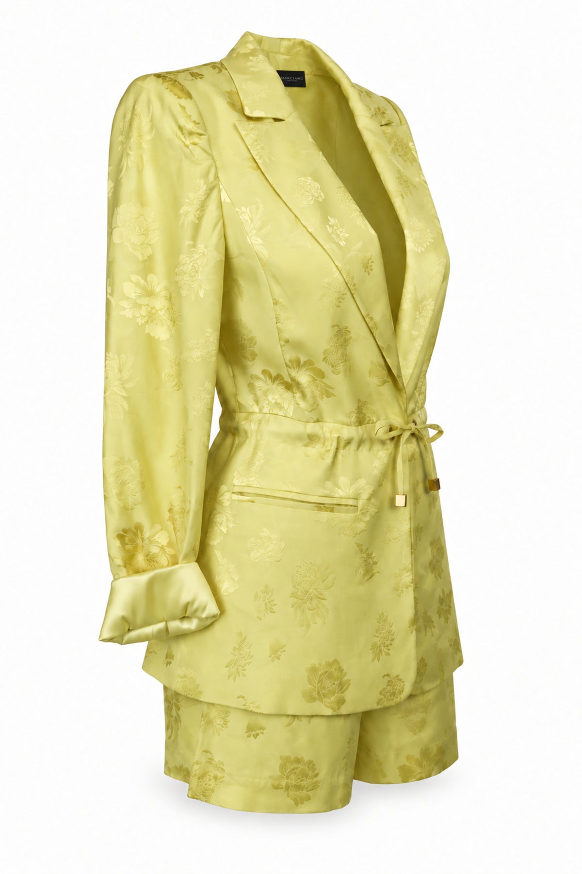 Marciano Guess Lemon Floral Jacquard Blazer and Shorts Set