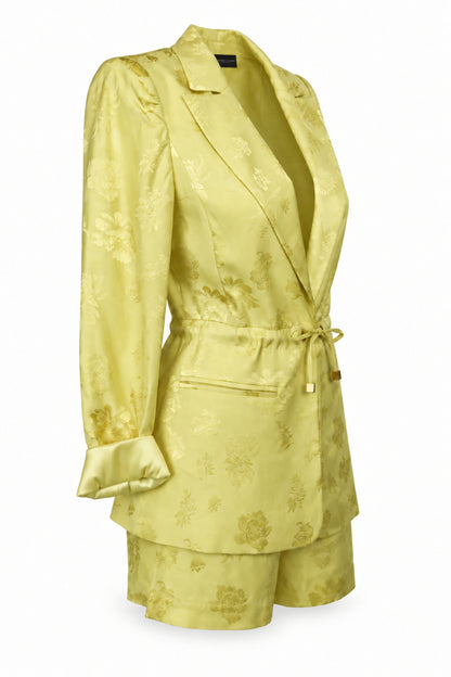 Marciano Guess Lemon Floral Jacquard Blazer and Shorts Set