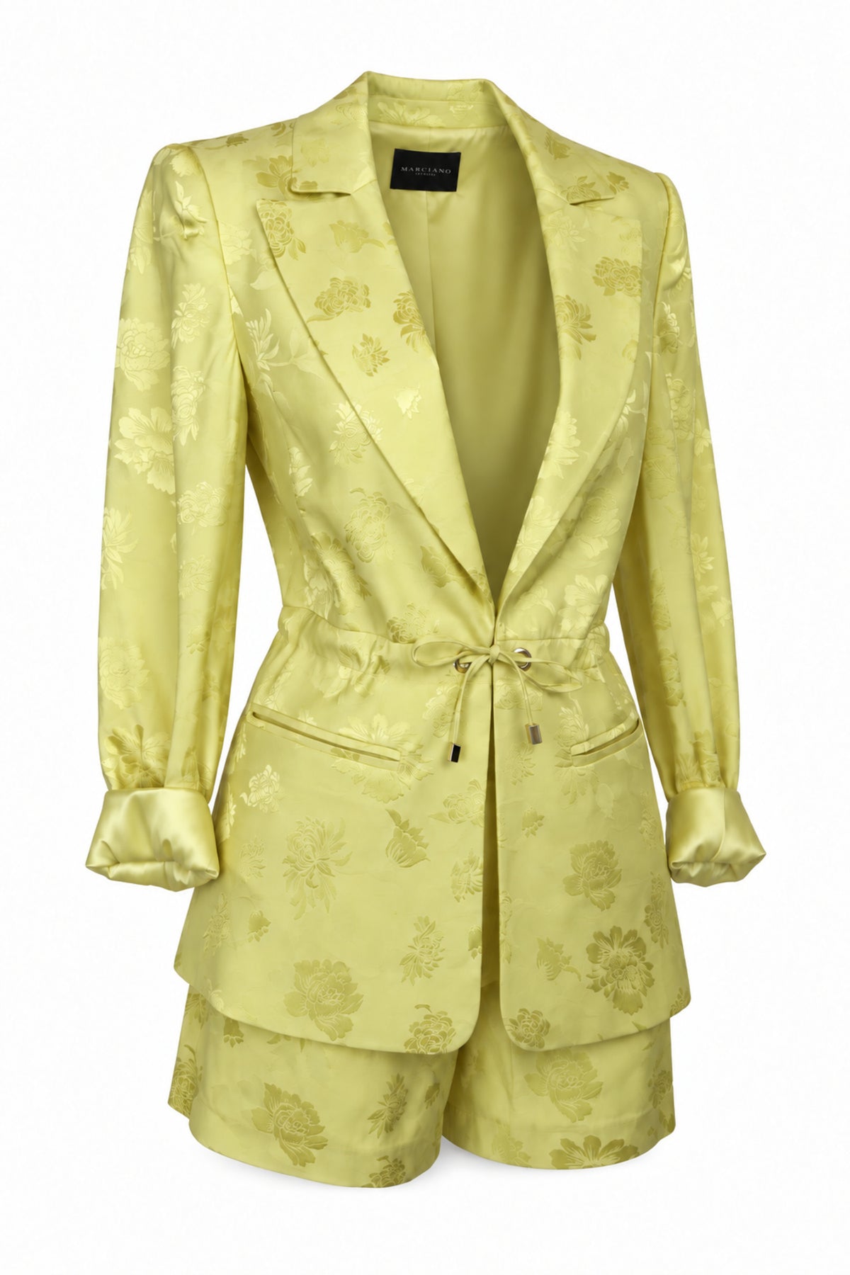 Marciano Guess Lemon Floral Jacquard Blazer and Shorts Set