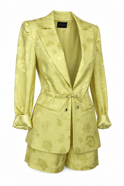 Marciano Guess Lemon Floral Jacquard Blazer and Shorts Set