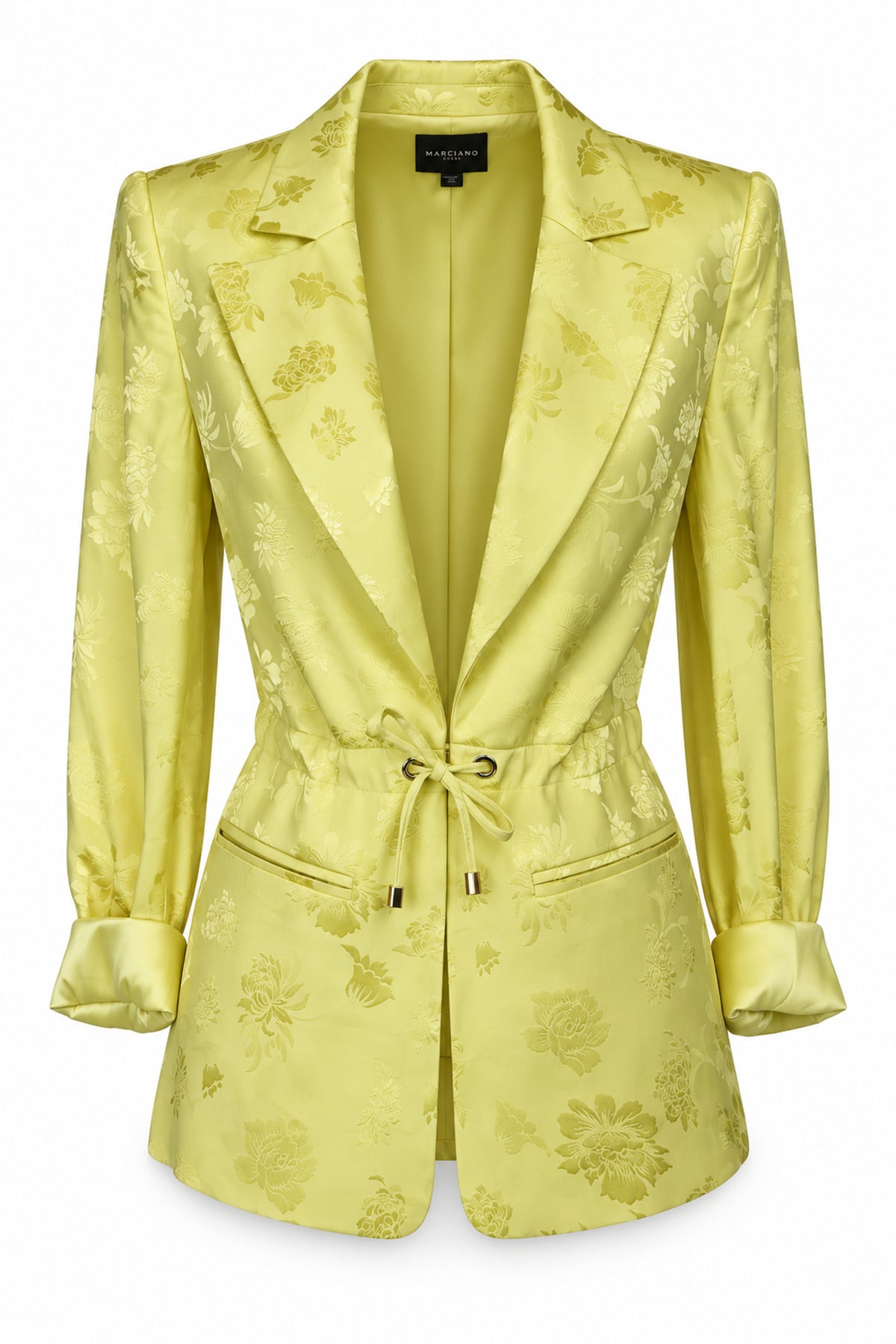 Marciano Guess Lemon Floral Jacquard Blazer and Shorts Set