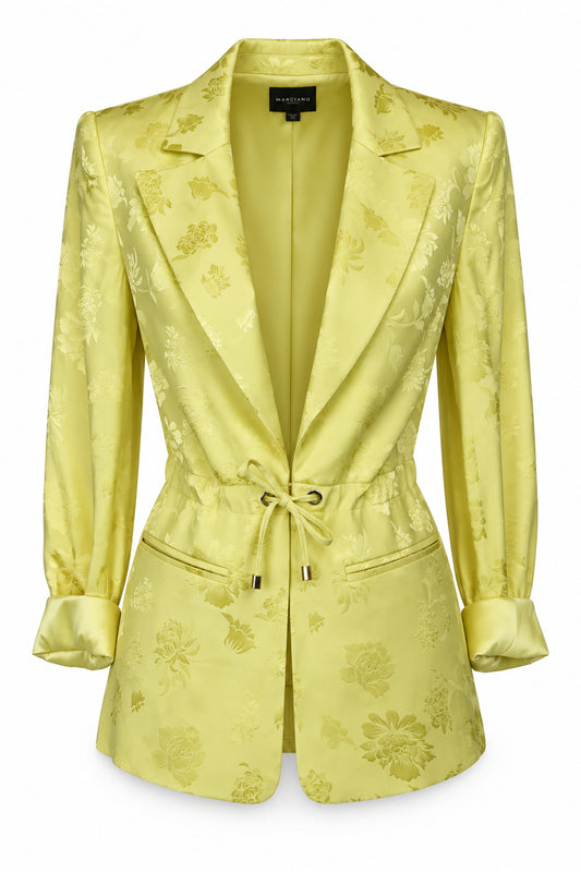 Marciano Guess Lemon Floral Jacquard Blazer and Shorts Set