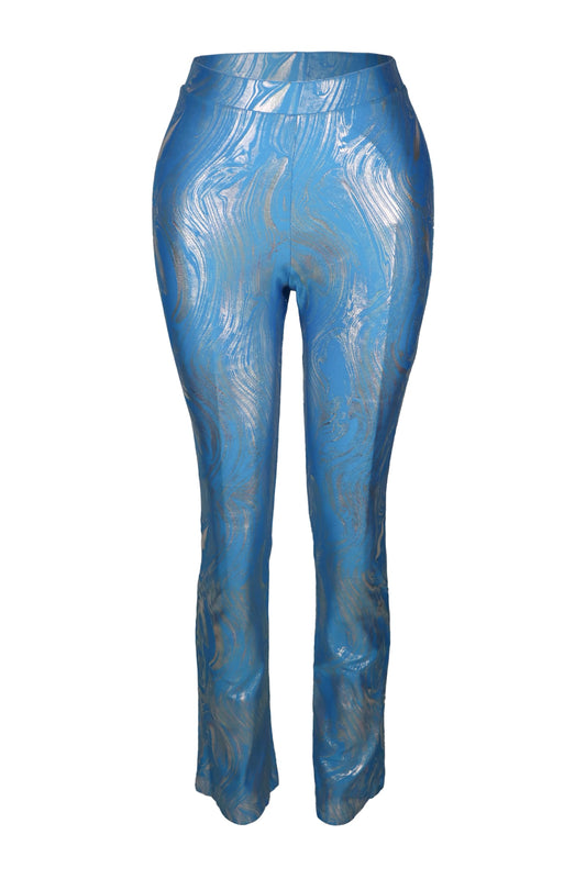 Cool Is a Contract Metallic Blue Pant