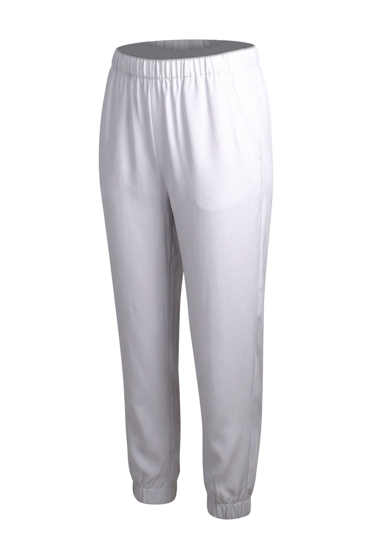Babaton Light Grey Crepe Pull-On Jogger Trousers