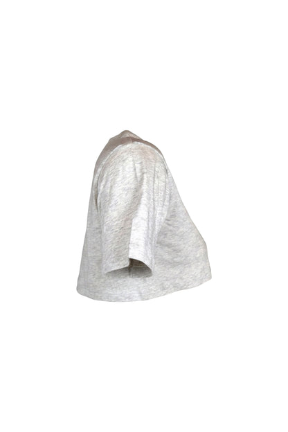 Alexander Wang Grey Marl Cropped Pocket T-Shirt