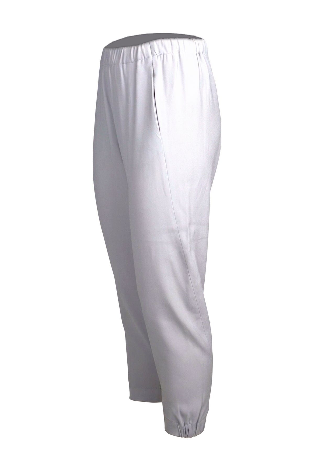 Babaton Light Grey Crepe Pull-On Jogger Trousers