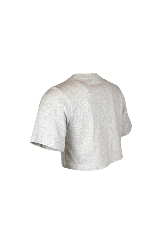Alexander Wang Grey Marl Cropped Pocket T-Shirt