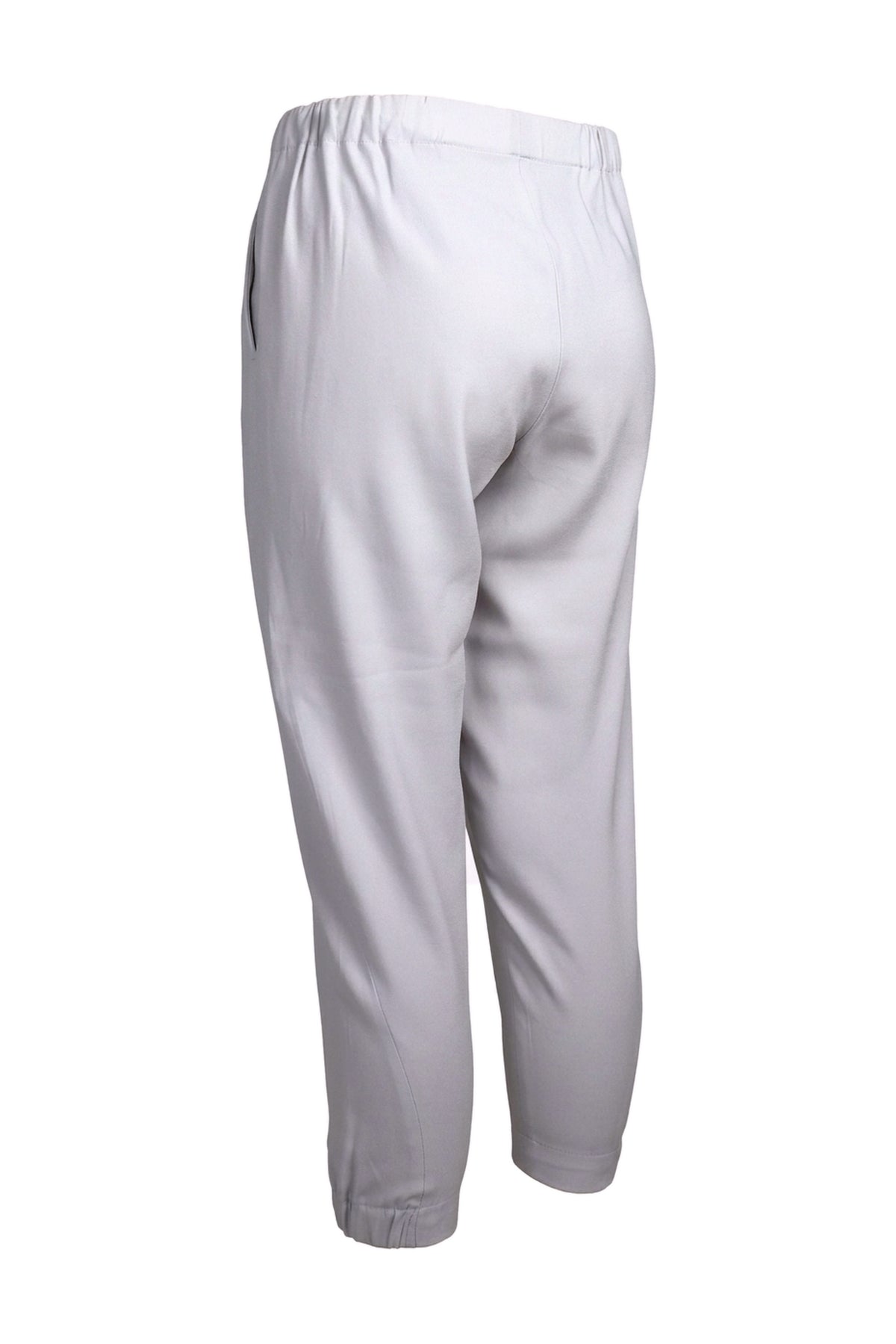 Babaton Light Grey Crepe Pull-On Jogger Trousers