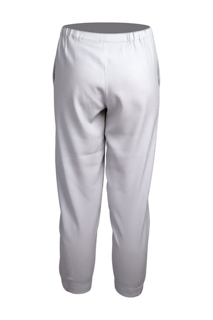 Babaton Light Grey Crepe Pull-On Jogger Trousers