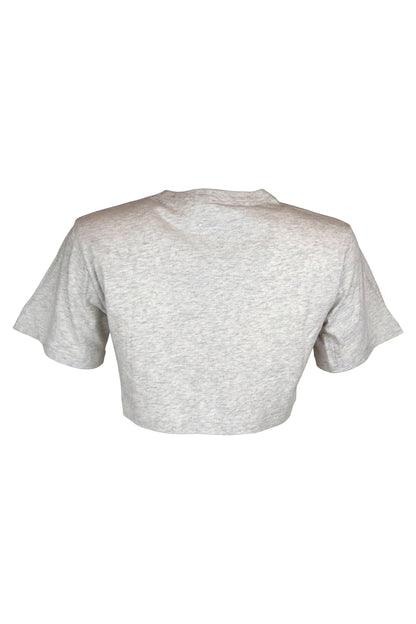 Alexander Wang Grey Marl Cropped Pocket T-Shirt