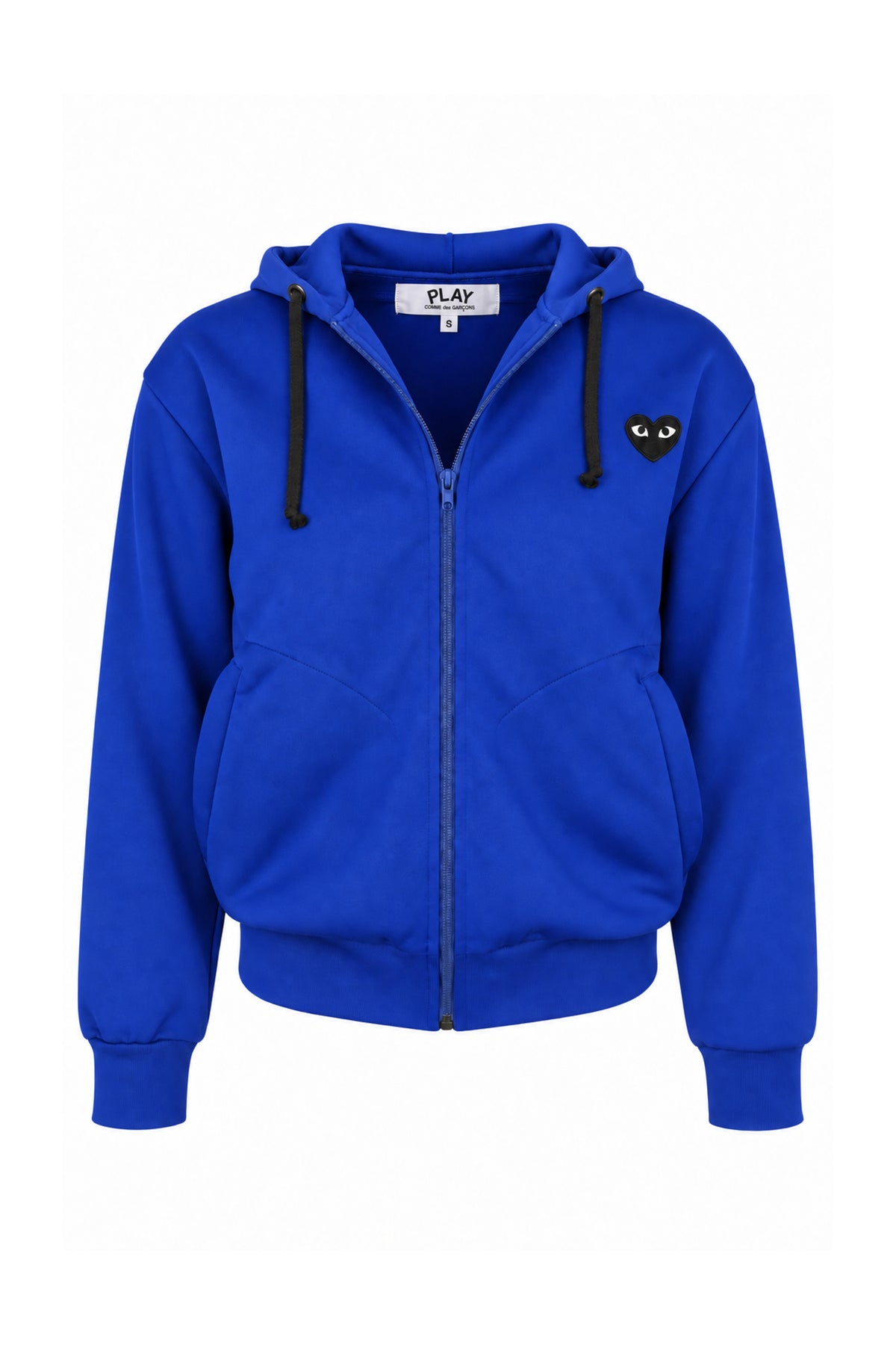Comme des Garçons PLAY Blue Heart Logo Zip Hoodie