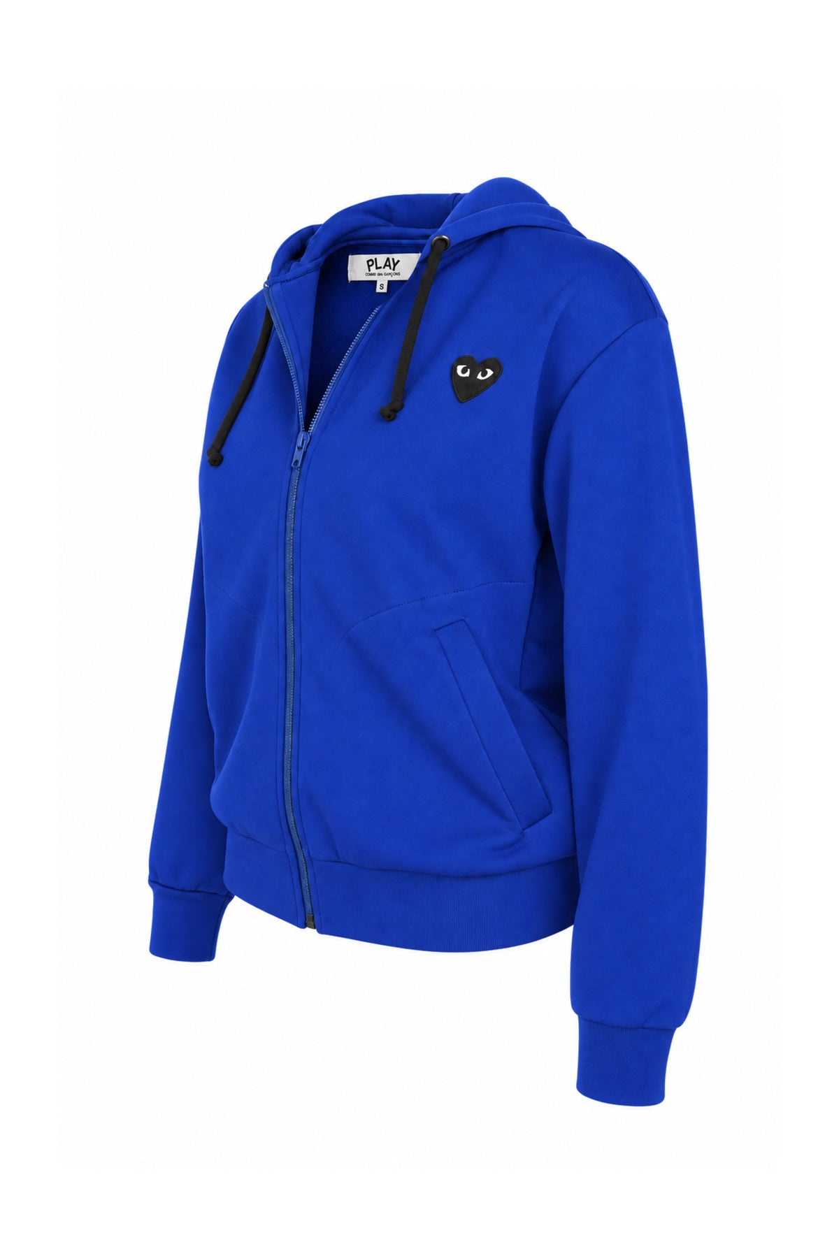 Comme des Garçons PLAY Blue Heart Logo Zip Hoodie