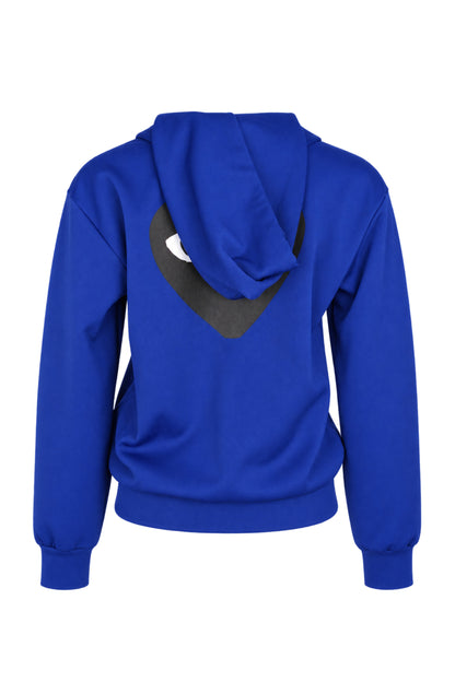 Comme des Garçons PLAY Blue Heart Logo Zip Hoodie