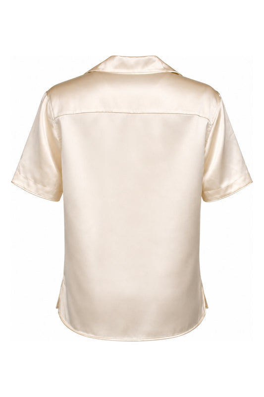 Alexander Wang Ecru Koi Embroidered Silk Shirt