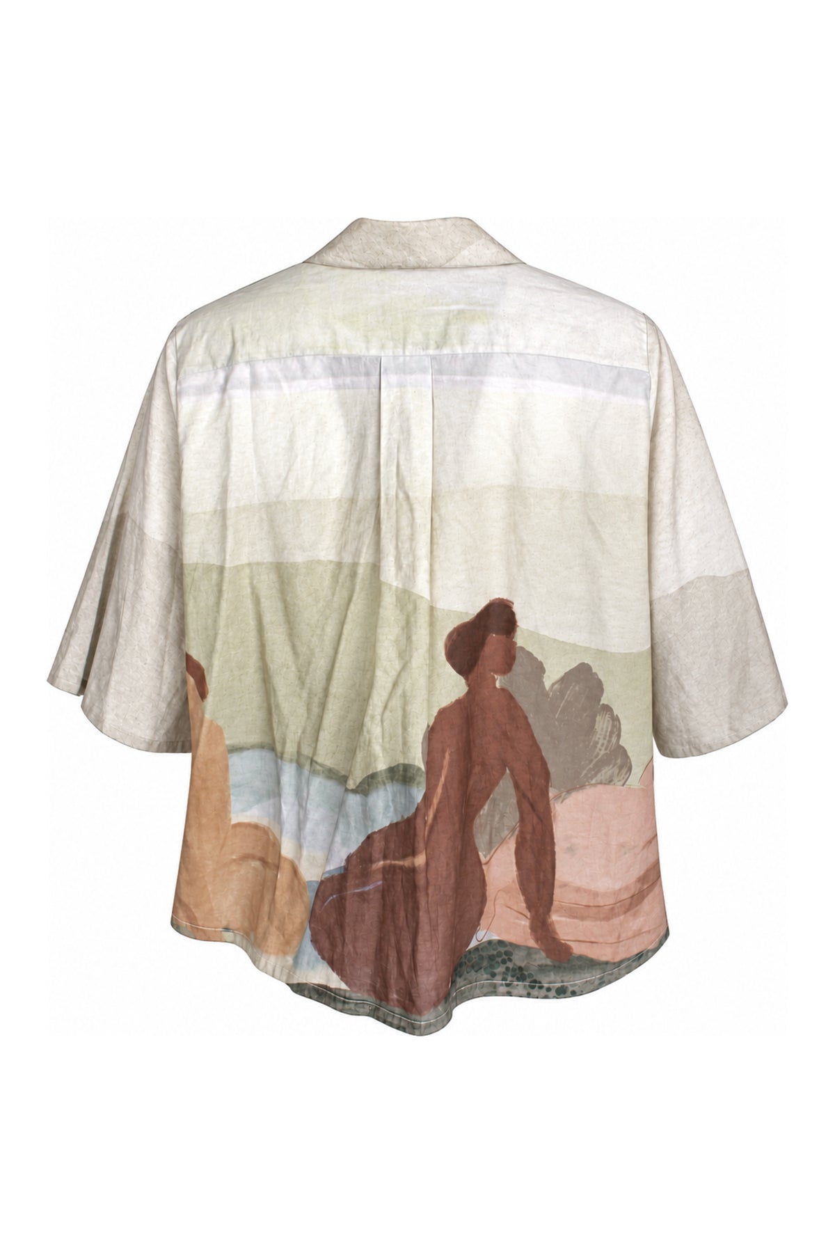 Laika Watercolour Landscape Print Cotton Shirt