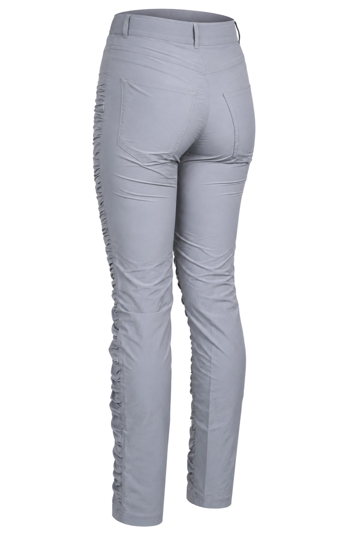 MM6 Maison Margiela Grey Ruched Leg Slim Trousers
