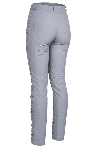 MM6 Maison Margiela Grey Ruched Leg Slim Trousers