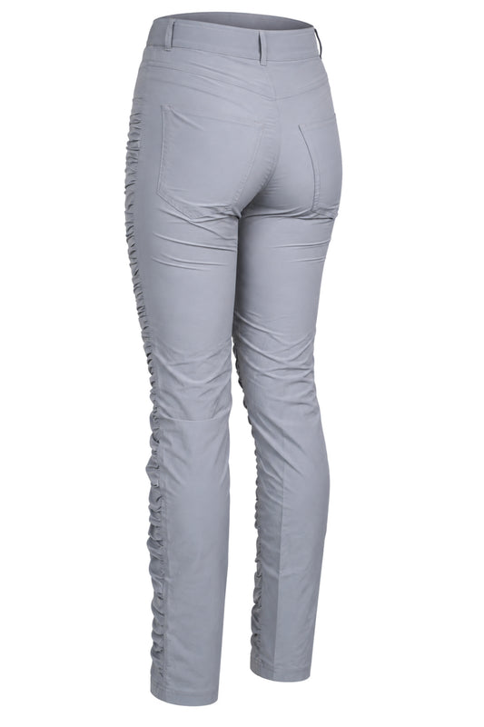 MM6 Maison Margiela Grey Ruched Leg Slim Trousers